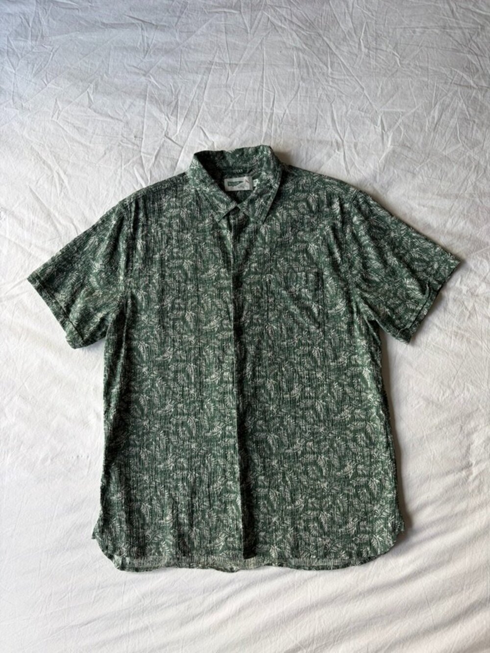 Wellen Crepe Short Sleeve Button Down